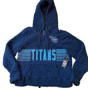 NFL Women’s Hoodie Tennessee Titans Blue Sherpa NWT Sizd Small